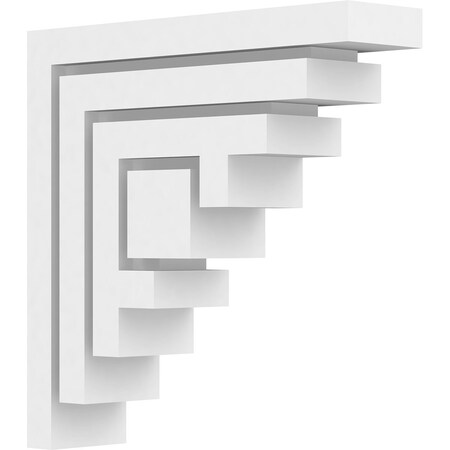 Ekena Millwork Standard Landon Architectural Grade PVC Bracket, 2"W x 8"D x 8"H BKTP02X08X08LAN